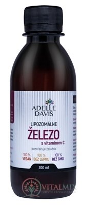 Adelle DAVIS Lipozomální ŽELEZO s vitamínem C 1x200 ml