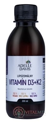 Adelle DAVIS Lipozomální VITAMIN D3 + K2 1x200 ml