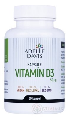 Adelle DAVIS VITAMIN D3 50 mcg cps 1x60 ks