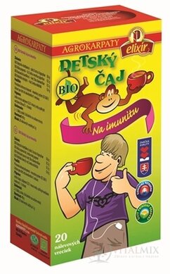 AGROKARPATY DĚTSKÝ ČAJ BIO Na imunitu čistý přírodní produkt, 20x2 g (40 g)