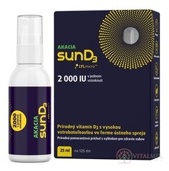 Akácie sunD3 2000 IU ústní sprej, pomerančová příchuť, 1x25 ml