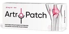 Artro-Patch Implantát na bázi HA 80 mg/4 ml v předplněné injekční stříkačce, na náhradu synoviální tekutiny (20 mg/ml) 1x4 ml