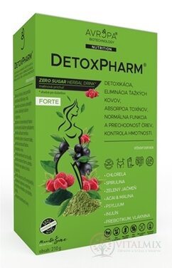 AVROPA DetoxPharm Forte prášek, malinová příchuť 1x210 g