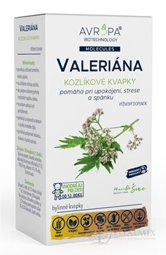 AVROPA VALERIÁNA, Kozlík bylinné kapky 1x50 ml