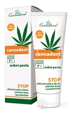 Cannaderm Cannadent zubní pasta ošetřující (zásaditá) 1x75 g