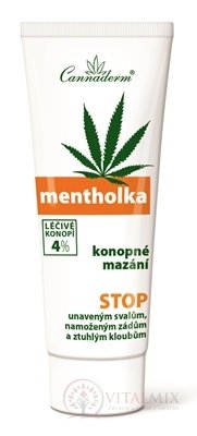 Cannaderm MENTHOLKA konopné mazání na svaly a klouby 1x200 ml