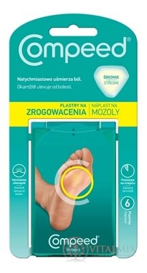 Compeed Náplast na mozoly střední, gelů, 1x6 ks