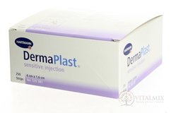 DERMAPLAST INJECTION SENSITIVE náplast pro ošetření místa po injekci nebo odběru krve, vystřižené (40x16 mm) 1x250 ks