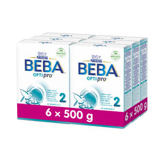 BEBA OPTIPRO® 2 pokračovací kojenecké mléko, 500 g, 6ks