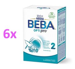 BEBA OPTIPRO® 2 pokračovací kojenecké mléko, 500 g, 6ks