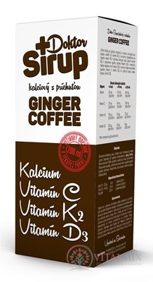 Doktor Sirup kalciový sirup s příchutí GINGER COFFEE 1x200 ml