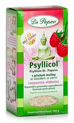 DR. POPOV Psyllicol MALINA rozpustná vláknina 1x100 g