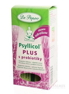 DR. POPOV Psyllicol PLUS s probiotiky rozpustná vláknina s příchutí lesních jahod 1x100 g