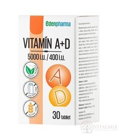 EDENPharma VITAMIN A + D 5000 IU / 400 IU tbl 1x30 ks