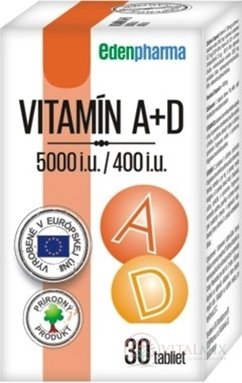 EDENPharma VITAMIN A + D 5000 IU / 400 IU tbl 1x30 ks