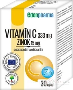 EDENPharma VITAMIN C + ZINEK cps s postupným uvolňováním 1x30 ks