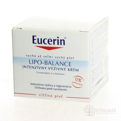 Eucerin LIPO BALANCE intenzivní výživný krém pro suchou a citlivou pokožku 1x50 ml