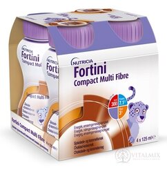 Fortini Compact Multi Fibre s příchutí čokoláda-karamel 4x125 ml
