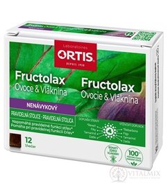 Fructolax Ovoce a vláknina KOSTKY 1x12 ks