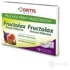 Fructolax Ovoce a vláknina KOSTKY 1x12 ks
