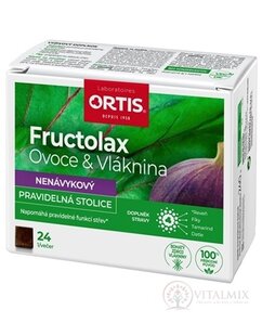 Fructolax Ovoce a vláknina KOSTKY 1x24 ks