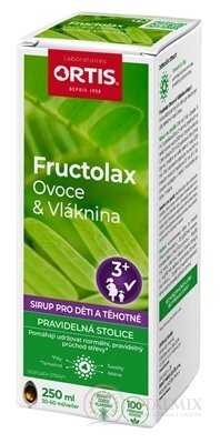 Fructolax Ovoce a vláknina SIRUP (příchuť jablka) 1x250 ml