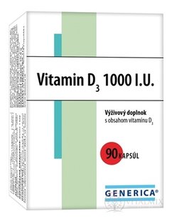 GENERICA Vitamin D3 1000 IU cps 1x90 ks