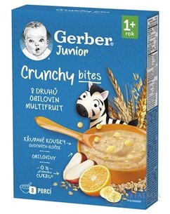 Gerber Junior Nemléčná kaše s křupavými kousky ovocná - multifruit (od ukonč. 1. roku) 1x200 g