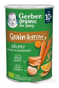 Gerber Organic CHRUMKY Pšeničně-ovesné s mrkví a pomerančem (od ukonč. 10. měsíce) 1x35 g
