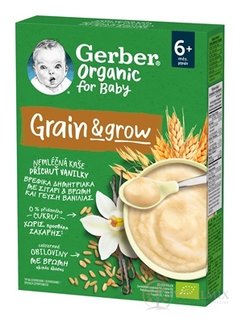 Gerber Organic Nemléčná KAŠE pšeničně-ovesná BIO, příchuť vanilka (od ukonč. 6.měsíce) 1x200 g