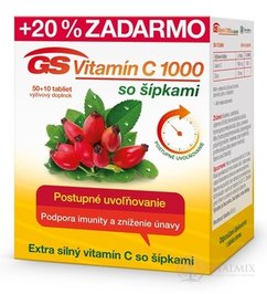 GS Vitamin C 1000 se šipkami 2016 tbl 50 + 10 (20% zdarma) (60 ks)
