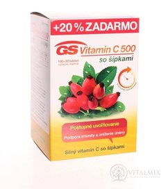 GS Vitamin C 500 se šipkami 2016 tbl 100 + 20 (20% zdarma) (120 ks)