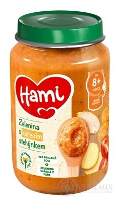 Hami příkrm Zelenina se šťavnatým kuřecí stehýnka (od ukonč. 8. měsíce) 1x200 g
