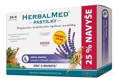 HERBALMED PASTILKY při nachlazení - Dr.Weiss (šalvěj, ženšen, 20 bylin, vit.C) pastilky 24 + 6 navíc (30 ks)