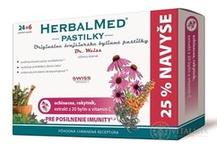 HERBALMED PASTILKY pro posílení imunity - Dr.W. (Echinacea, rakytník, 20 bylin, vit.C) pastilky 24 + 6 navíc (30 ks)