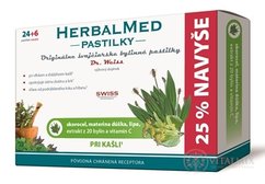 HERBALMED PASTILKY při kašli - Dr.Weiss (jitrocel, mat.dúš, lípa, 20 bylin, vit.C) pastilky 24 + 6 navíc (30 ks)