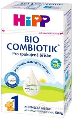 HiPP 1 BIO COMBIOTIK (inov.2021) počáteční mléčná kojenecká výživa (od narození) 1x500 g