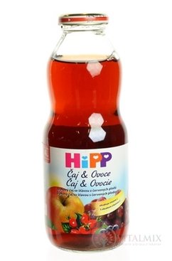 HiPP Čaj &amp; Ovoce, Šípkový čaj a šťáva z červ.plodov (od ukonč. 4. měsíce) 1x500 ml