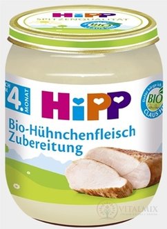 HiPP Příkrm BIO Kuřecí maso - pyré maso (od ukončeného 4. měsíce) (Bio-Hühnchenfleisch) 1x125 g