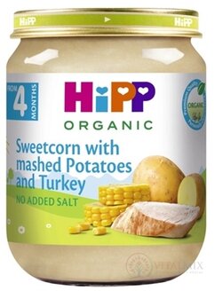 HiPP Příkrm BIO Brambory, kukuřice a krůtí maso (od ukonč. 4. měsíce) (inov.2025) 1x125 g