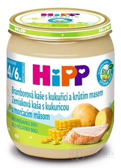 HiPP Příkrm Brambory s kukuřicí a krůtím masem Baby menu (od ukonč. 4. měsíce) 1x125 g