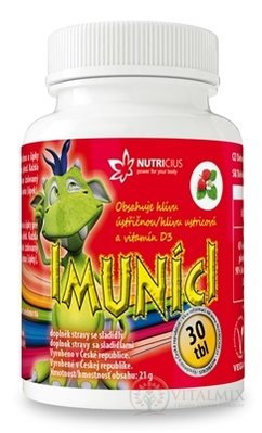 IMUNÍCI Hlíva ústřičná s vitaminem D3 pro děti tbl cucavé s jahodovou příchutí 1x30 ks