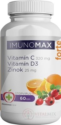 IMUNOMAX Forte Vitamin C + D + Zinek cps 1x60 ks