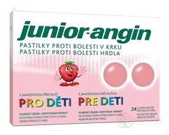 Junior-angin pastilky pro děti s jahodovou příchutí 1x24 ks