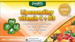 JutaVit Lipozomální vitamín C + D3 s bioflavonoidy a extrakty ze šípků a aceroly tbl 1x60 ks