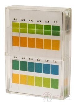 Kompava papírku proužky, testování pH (4,0-7,5) moči, 1x100 ks