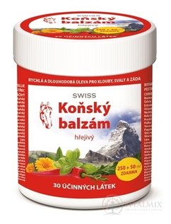 KOŇSKÝ BALZÁM SWISS hřejivý (inov.16) 250 + 50 ml zdarma (300 ml)