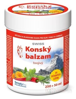 KOŇSKÝ BALZÁM SWISS hřejivý (inov.16) 250 + 50 ml zdarma (300 ml)