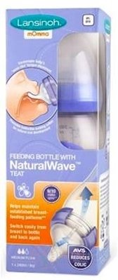 Lansinoh Kojenecká láhev s NaturalWave dudlíkem 1x240 ml