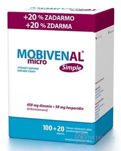 MOBIVENAL micro Simple tbl flm 100 + 20 zdarma (120 ks)